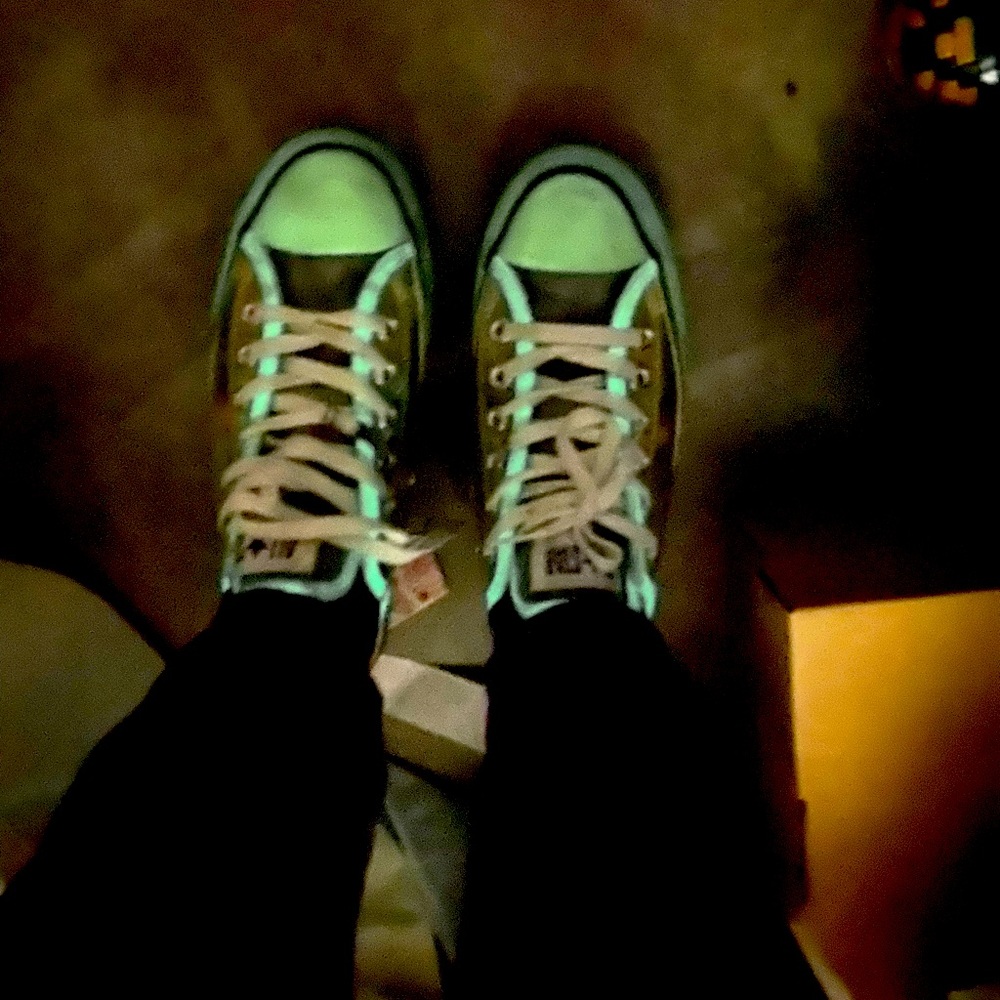 Rare GLOW in the dark and see through converse